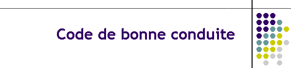 Code de bonne conduite